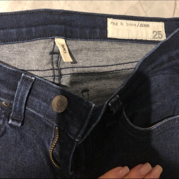 Rag & Bone dark blue cropped jeans - Picture 2 of 3